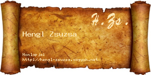 Hengl Zsuzsa névjegykártya